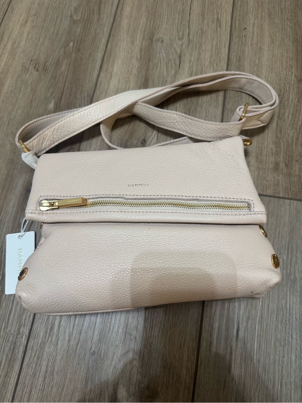 Hammitt Women's Crossbody Bag in Blush Pink with Gold Hardware